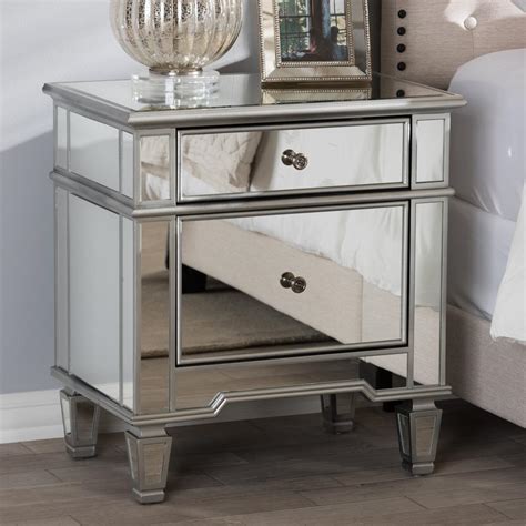 metal side mounted nightstand